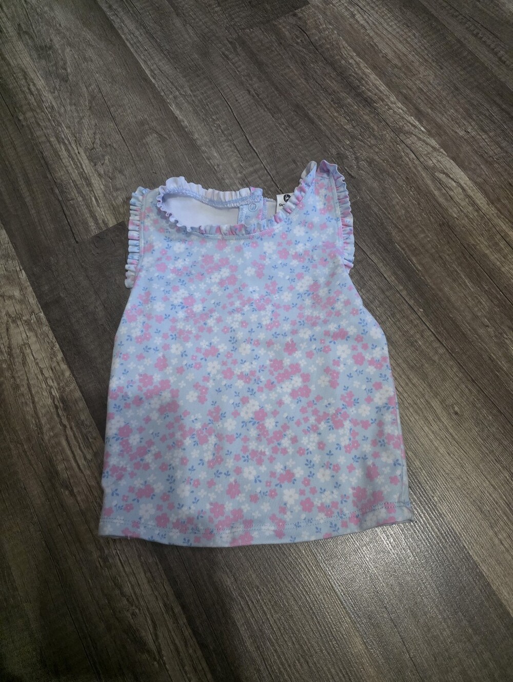 Girls Pink Floral Skirt and Tank Set 2t - Picture 2 of 2